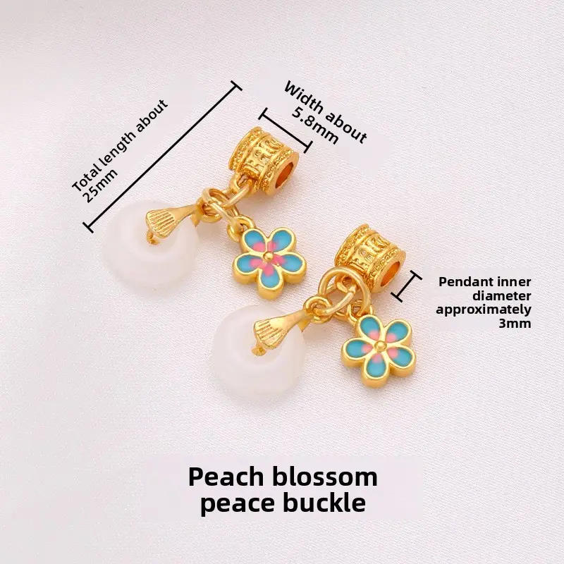 Enamel Peace Pendant Accessories with High Color Retention, Small DIY Charms for Pearl Bracelets and Beaded Necklaces