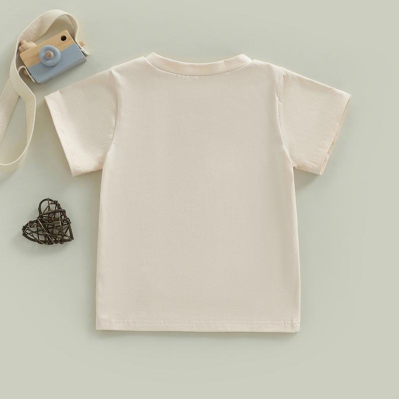 PYBCVRRD Kids Baby Girl Easter T-Shirt Tops Letter Floral Print Short Sleeve Round Neck Loose Fit Tops T shirt for Summer 1-6 Years