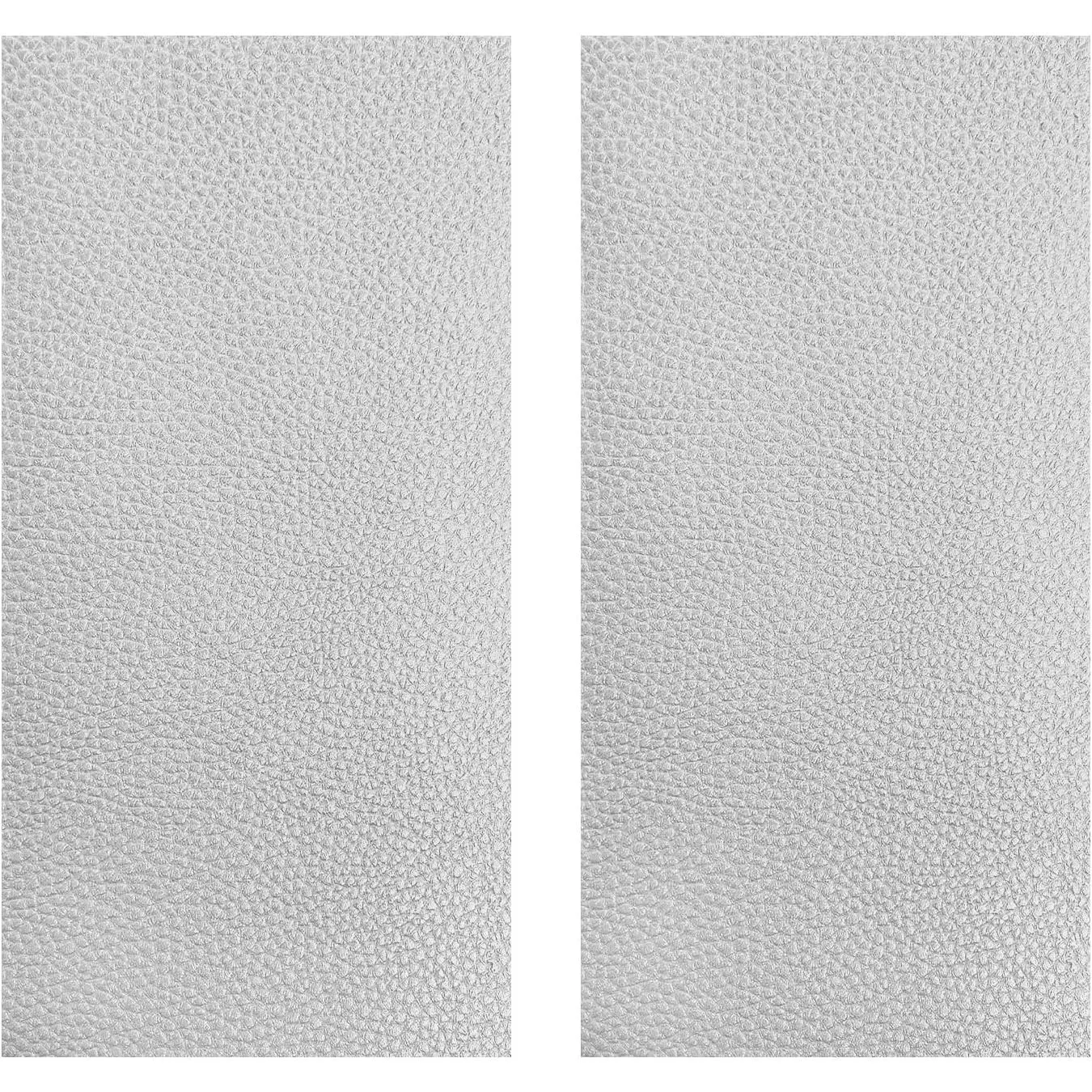 2 count Leather Repair Patch Tape, 4 x 8 Inch PU Vinyl Repair Patches for  Upholstery Seat,  Self Adhesive Leather Tape Repair Kit for Furniture Couches Chairs (White)