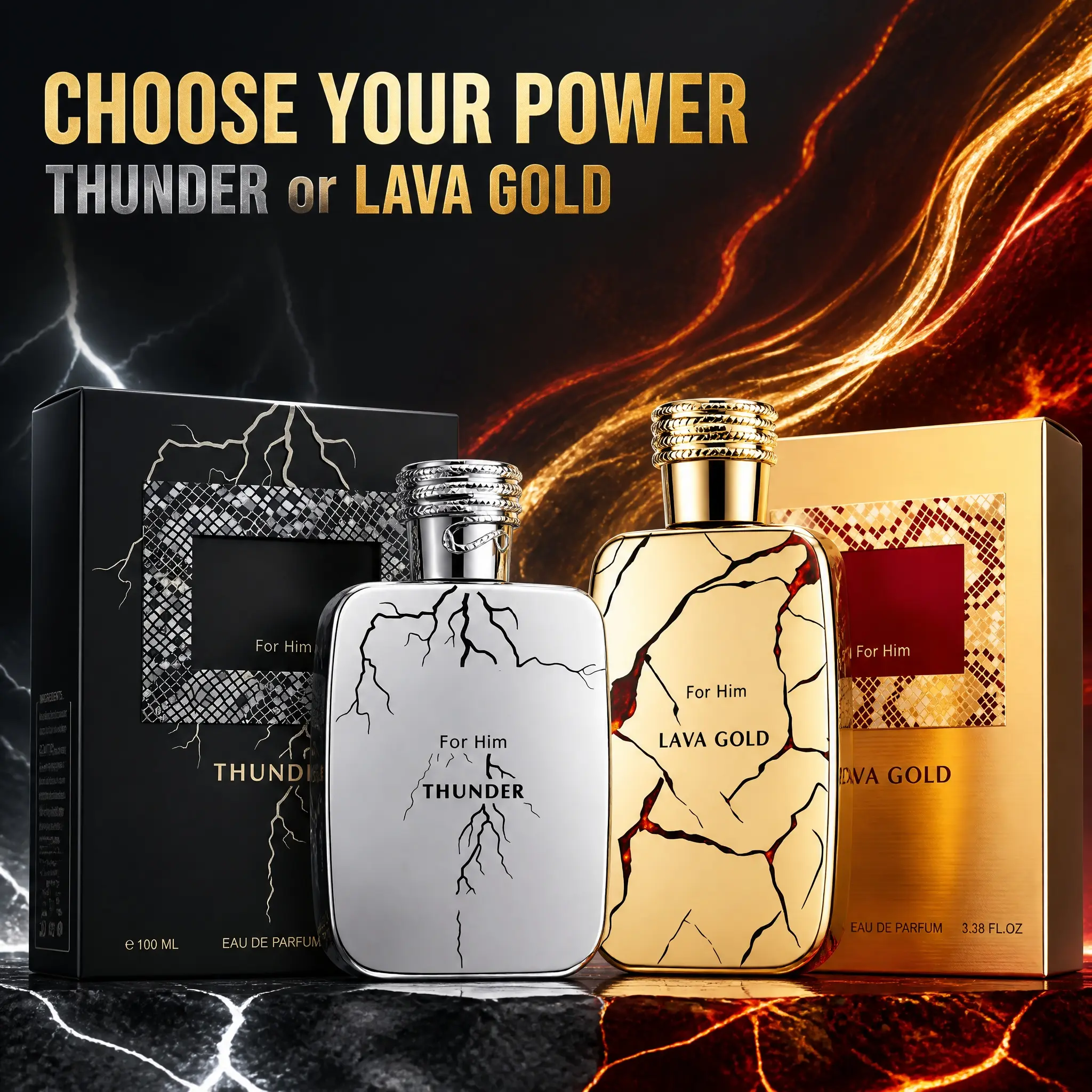 [New Arrival] Men's Perfume Spray, 3.4Oz (Fresh Woody, Oriental Woody Fruity Scent) Unique Lightning Bottle Design, Attractive Fragrance, Long-Lasting Scent, Suitable for Various Occasions, Perfect Gift
