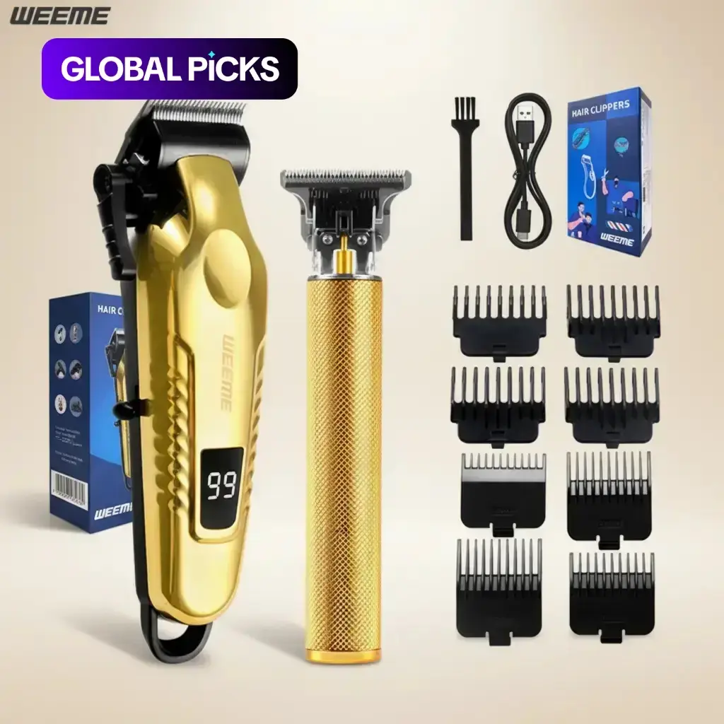 Men's WEEME Electric Beard Hair Set, 2/3/4 Counts Rechargeable Trimmer Kit with USB Charging, Cordless Hair Cutting and T-Head Design, Great Gift for Fathers, Husbands and Boyfriends #GLOBAL PICKS
