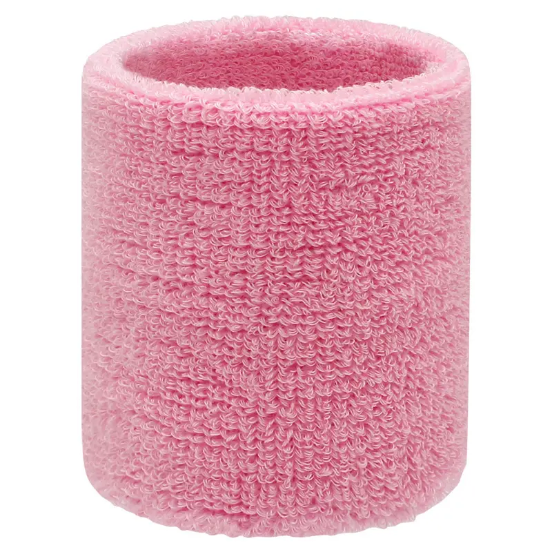Solid Color Terry Cloth Wrist Sweatbands - Unisex High Elasticity Seamless Circle Design for Basketball, Tennis & Team Sports
