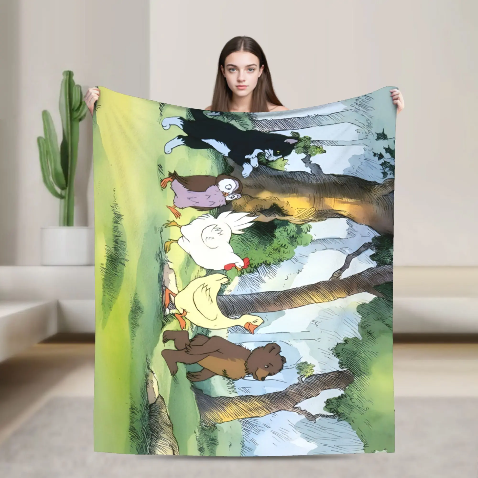 A Little bear characters blanket, made of flannel, is the perfect holiday gift for 2026, suitable for multiple occasions