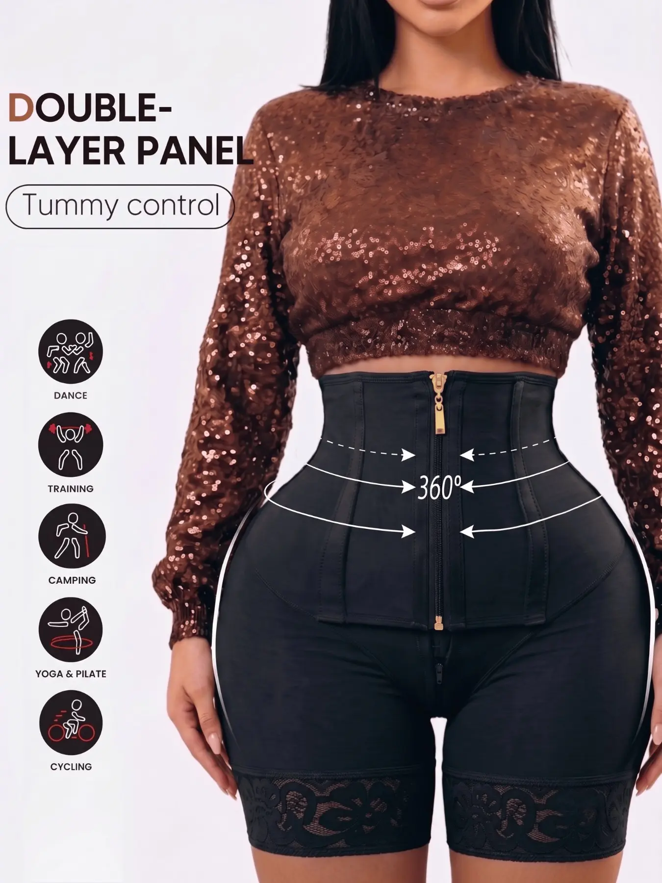 1 Count Shapewear Panty For Women, Fajas, Butt Lifting And Tummy Control Shaper Shorts, Adjustable Girdle Waist Trainer, High Waisted Body Shapewear Panties, Shapewear Briefs, Colombian Shapewear, Suitable For Various Occasions