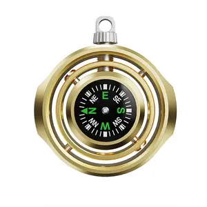 Mini Compass Fidget Spinner Toy, Handheld Rotating Gyro For Outdoor Use, Portable Finger Toy To Relieve Stress & Nervousness