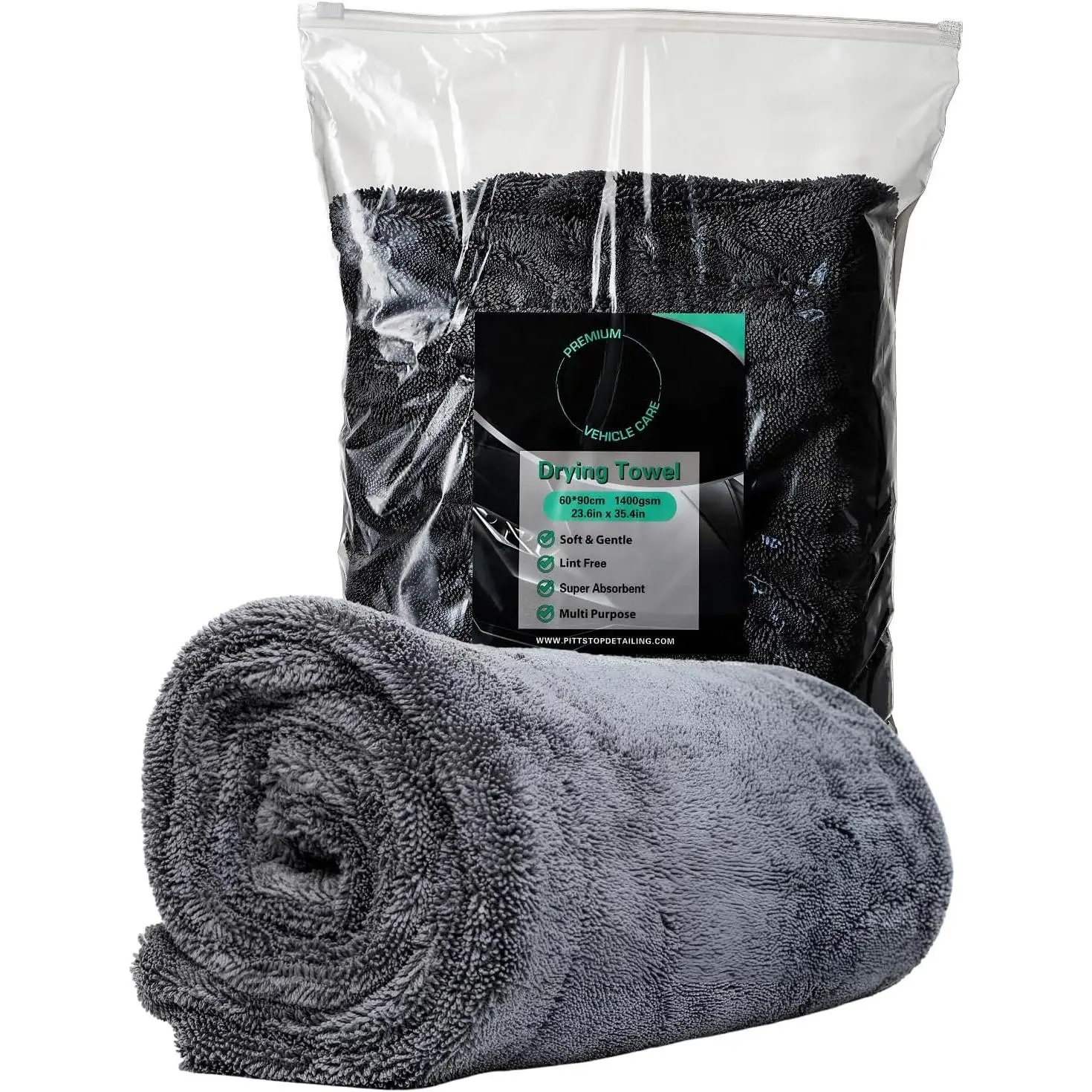 Drying Microfiber Towel Large 24x35 Inch 1400 GSM, Edgeless Scratch-Free, Twisted Loop, Super Absorbent, Professional Grade Material, Heavy-Duty, Soft Durable,  Drying Towel,