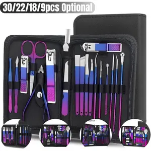 Manicure & Pedicure Tool Set, 1 Set Stainless Steel Manicure Set, Professional Nail Clippers Pedicure Kit, Portable Travel Nail Care Tools for Men & Women, Grooming Kit, Nail Nippers, Nail Care Metal, Nail Salon Supplies