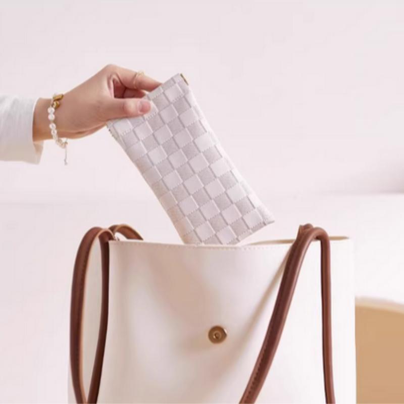 Portable Sunglasses Storage Bag, 2 Counts PU Leather Sunglasses Automatic Closed Case, Sunglasses Organizer for Outdoor Sports