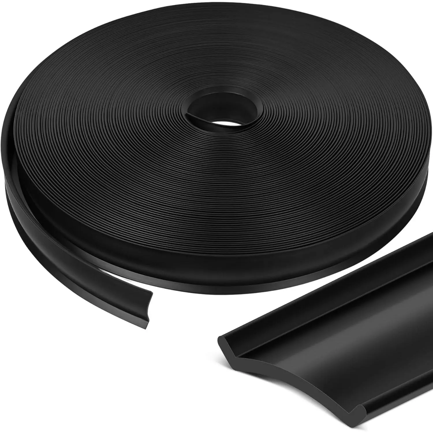 1 Inch x 100 FT Heavy Duty RV TPE Trim Molding Insert Weather Stripping, Waterproof Exterior Screw Cover Corner Channel for Camper Travel Trailer Boat, BlackGift