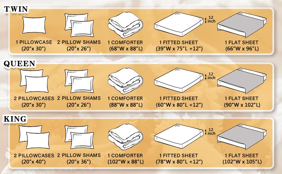 7 Pieces Tufted Bed in a Bag Queen Comforter Set with Sheets Beige, Soft and Embroidery Boho Bohemian, Luxury Color with Pattern, Tufts Bedding Set for All Season