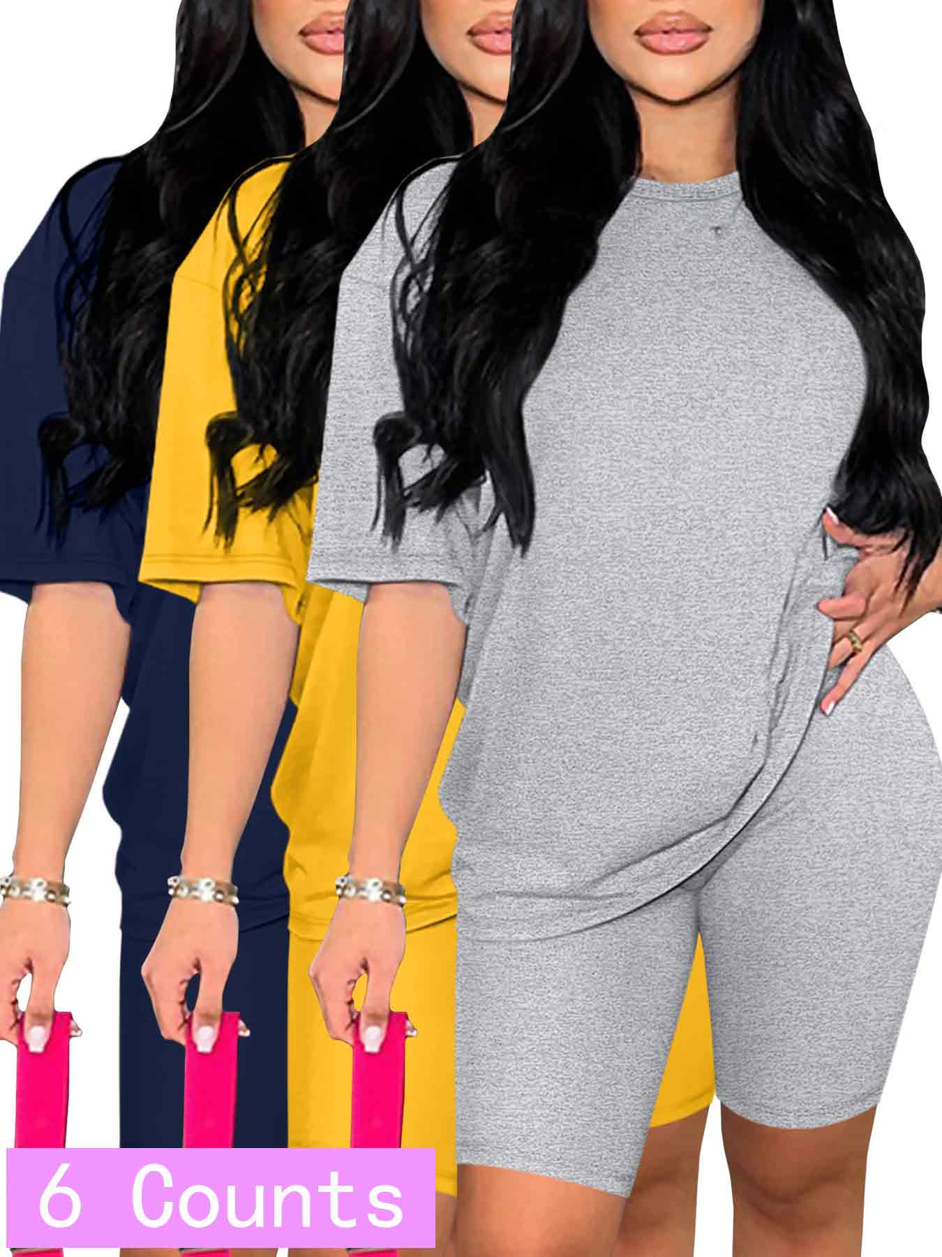 Women's Solid Color Crop Top & Skinny Pants Set, Casual Fashion Cozy Round Neck Short Sleeve Top & Trousers for Daily Outdoor Wear, Ladies Summer Clothes