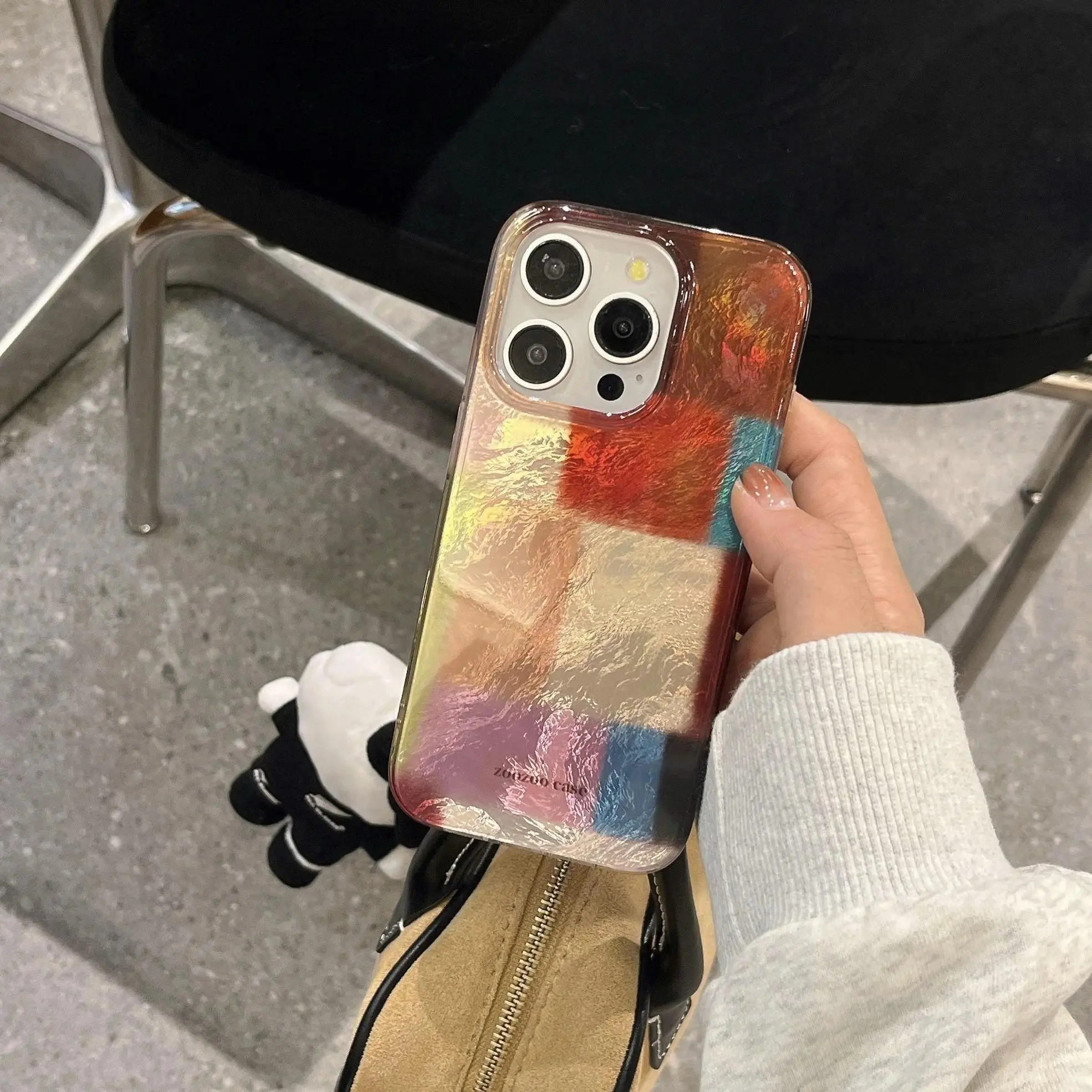 DarlingCase iPhone Case, Artistic Color Block Feather Dual Layer Case – Stylish Shockproof Protective Case for iPhone 17, 17 Pro, 17 Pro Max, 17 Plus, 16, 16 Pro, 16 Pro Max, 16 Plus, 15, 15 Pro Max, 14, 14 Pro, 13, 13 Pro, 12, 11 – Slim Durable Case
