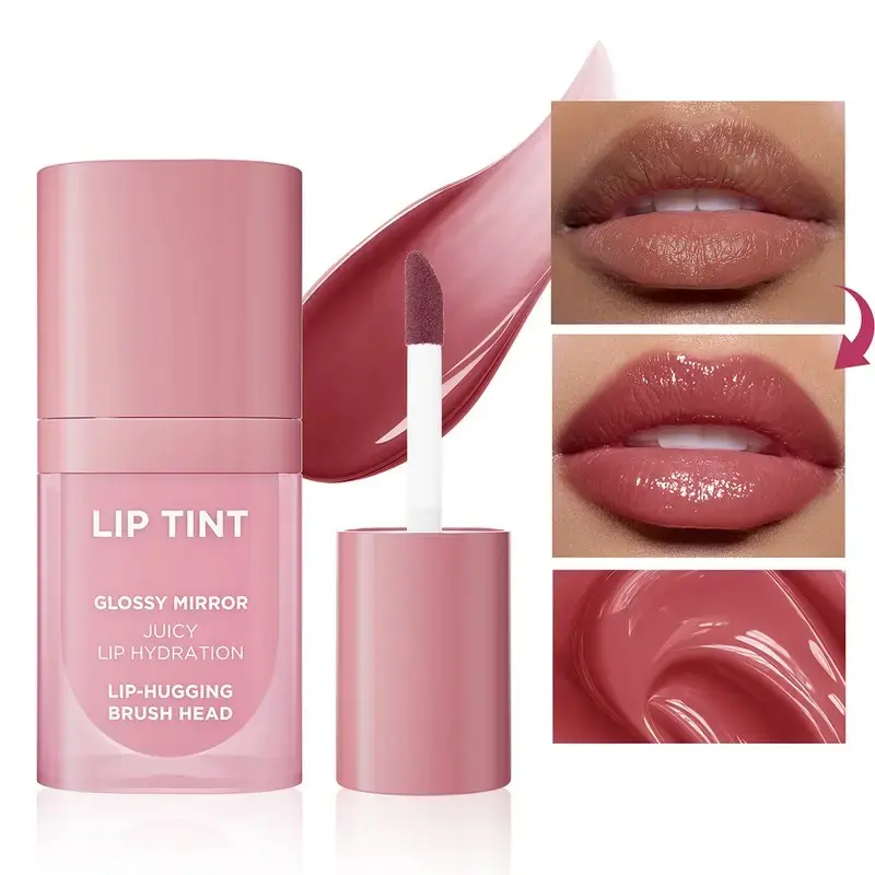 Longwear Gloss Lip Tint – Buildable Glassy Shine Lip Color with Lightweight Non-Sticky Texture, Smudge-Resistant & Transfer-Resistant Formula, High Pigment Juicy Lip Glow for Daily Makeup.