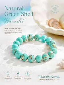 Natural Shell Beaded Bracelet for Women | Handmade Ocean-Inspired Stretch Bracelet | Boho Beach Jewelry Gift