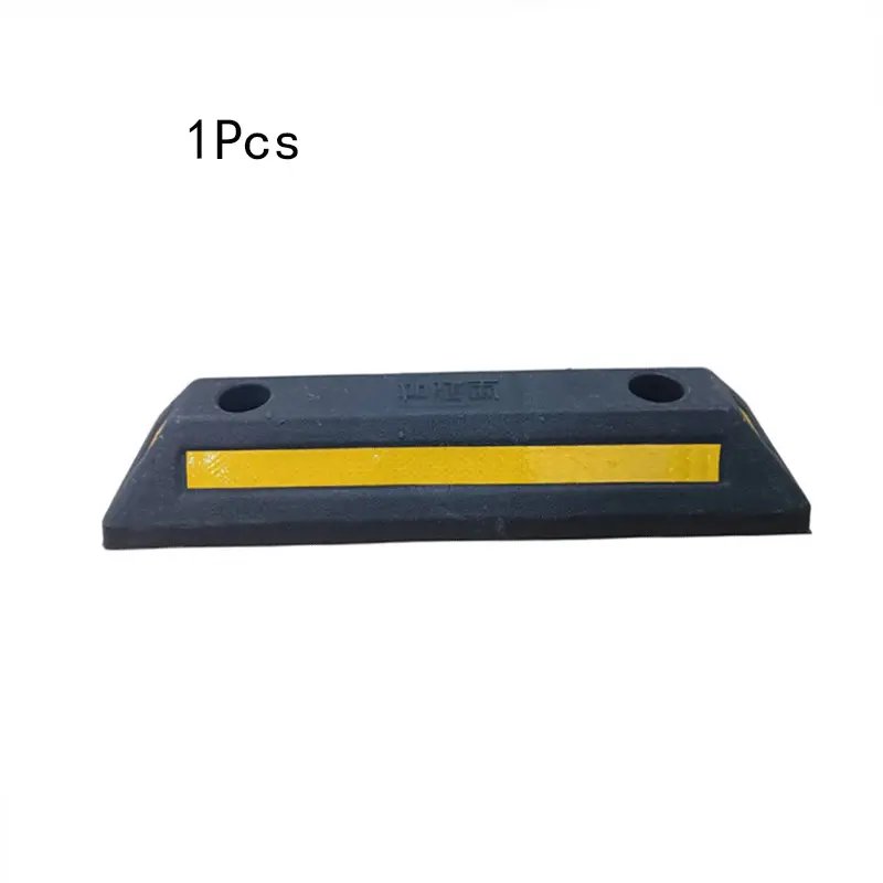 Parking Wheel Stopper, Rubber Tire Stop Block, Garage Parking Positioning Block,Garage lanes regulate vehicle parking, with prominent reflective stripes to stabilize and limit parking, ensuring parking safety.