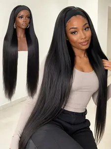Long Straight Headband Wigs for Women, 30 Inch, Glueless Synthetic Hair, Daily Party Use, All Seasons