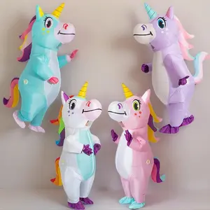 Luxurious Inflatable Unicorn Costume Set, Full Body Coverage, Halloween for Adults, Perfect for Parties and Role Play