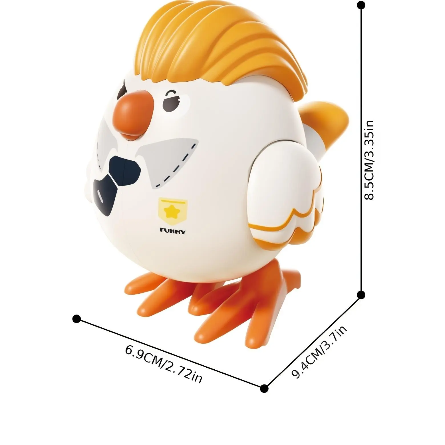Cute Wind-Up Jumping Bird Toy with Whistle Function, No Battery Needed Clockwork Toy, Interactive Party Favor & Relax Toy