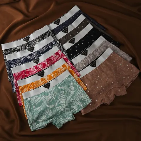 10 Pcs Biweier Women's Cotton Printed Boyshorts, Casual Soft Panties, Elastic Slim Fitting Underwear, Soft Comfortable, Trendy Elastic Non-Rolling Edge, Ideal for Casual Sports & Home Use