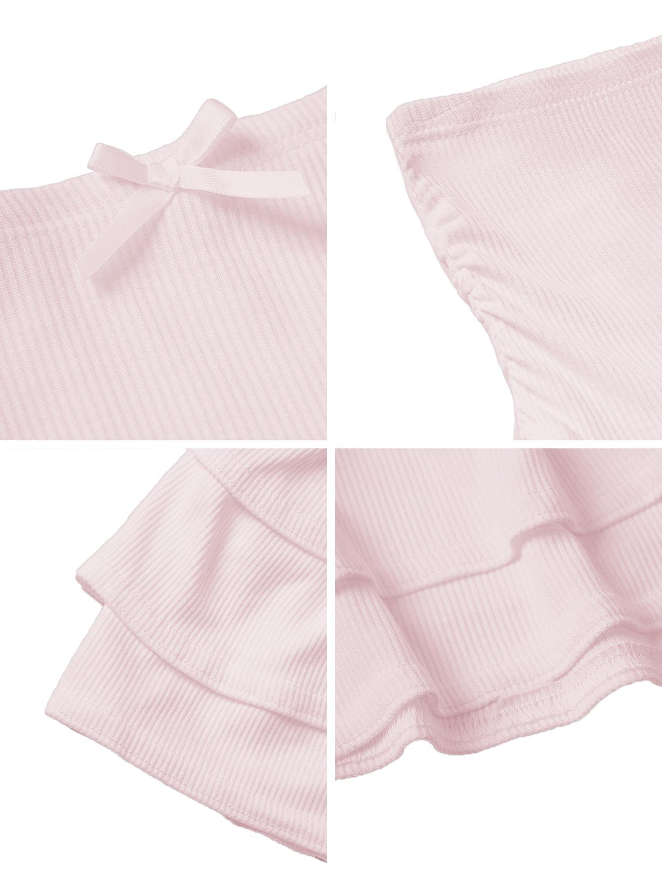 Spring and Summer Y2K Sexy Casual Ruffle High Waist Bow Half Skirt Mini Skirt