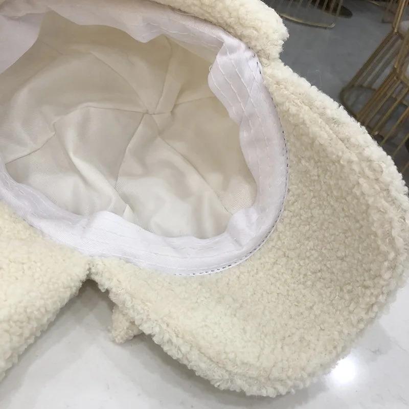 Faux Cashmere Bomber Hats Women Autumn Winter Warm Baseball Caps Outdoor Travel Windproof Earflap Caps