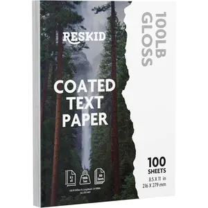 Double-Sided 100lb Gloss Text Digital C2S Paper – Perfect for Color Laser Printing, Design Proposals, Flyers, Brochures | 8.5 x 11 | 100lb Gloss Text | Glossy Coated | 100 Sheets (100lb Gloss, 8.5x11)