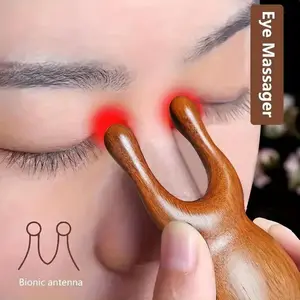 Handheld Wooden Acupressure Massage Tool for Eyes, Nose, Face, Battery-Free, Relaxing and Energizing, Essential Wellness Device, Relaxation Aid