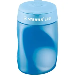 Ergonomic Container Sharpener - STABILO EASYsharpener - 3 in 1 - Left-Handed - Blue
