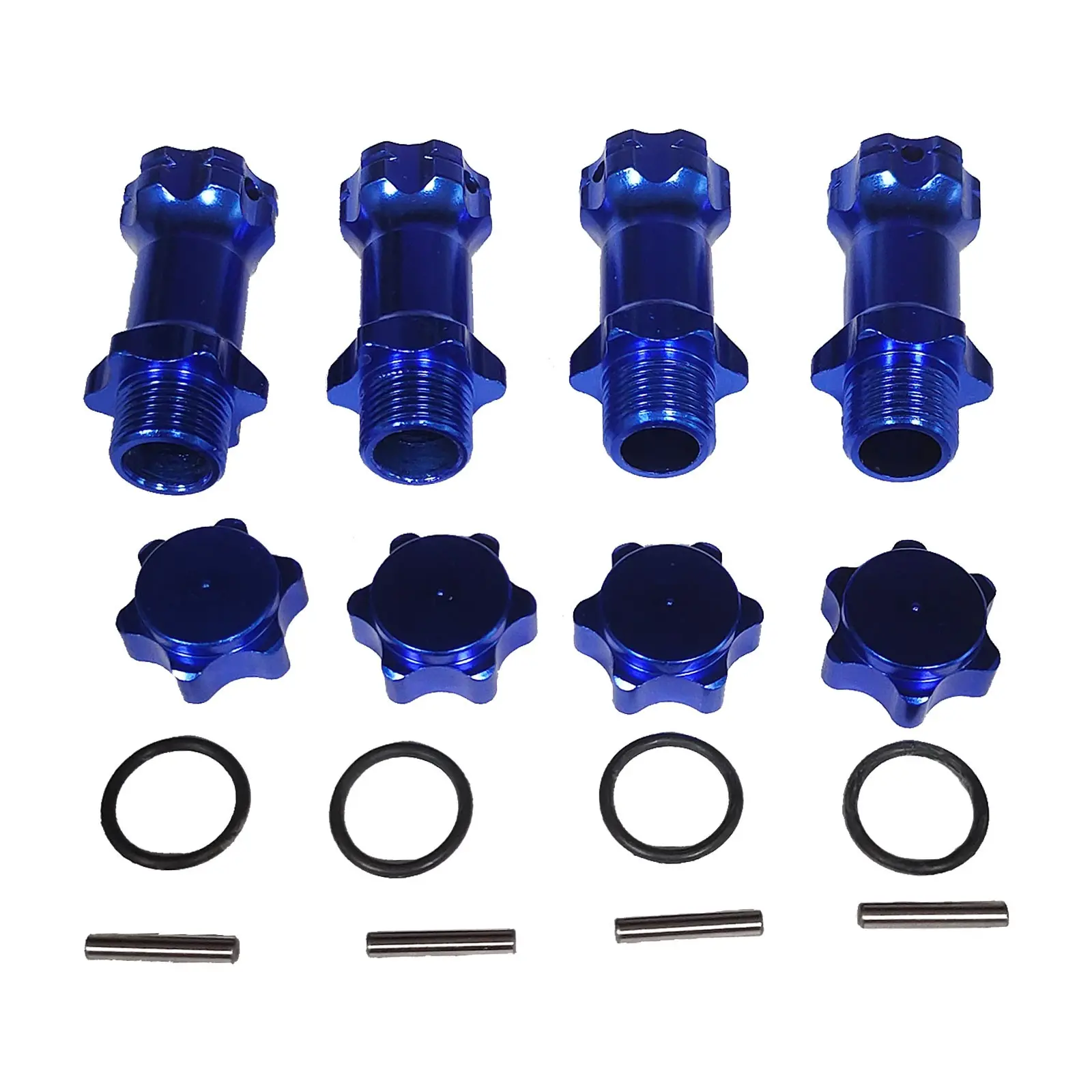 1/8 Off-Road Vehicle 17mm Metal Coupler Set, Extended Coupler with Anti-Loosen Sand Cap, Pin, Hex Wheel HUB, Hsp Infinite 1:8 Parts, Model Car Tire Accessories