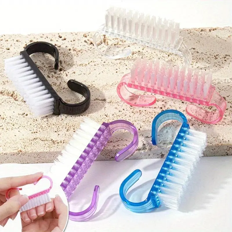 12Pcs Handle Grip Nail Brush, Nail Brushes Hand Fingernail Brush Cleaner Scrubbing Kit Manicure Pedicure for Toes and Nails