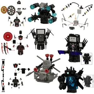2026 hot item Skibidi Toilet MOC Abstract Robot Building Blocks Compatible With LEGO Monitor TV Man Delicate Figures Mini Model Bricks Toys