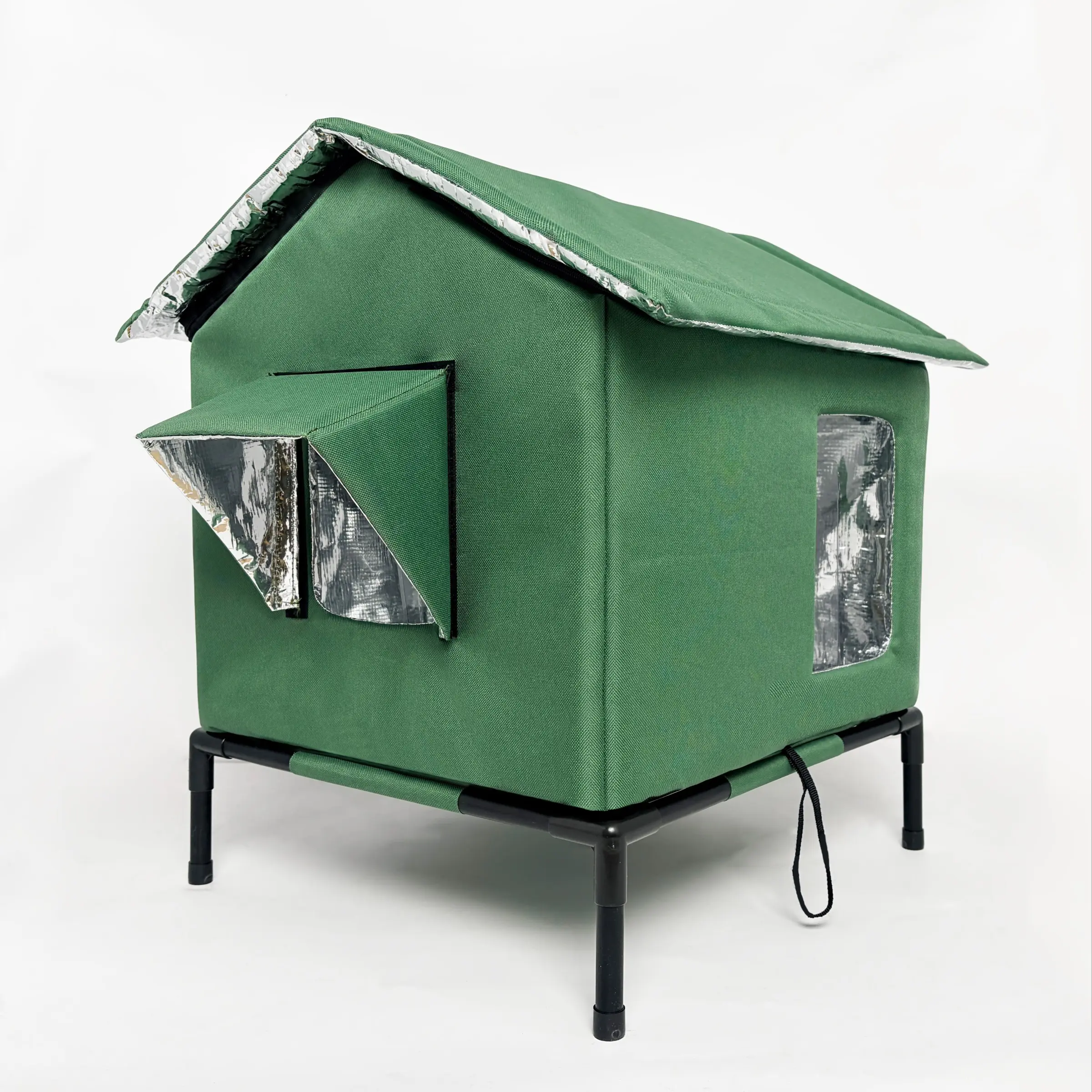 【Black Friday】Insulated Outdoor Portable Cat House - Warm Cushion Included, All-Season Use for Outdoor & Indoor Cats, Kitty, Kitten - Winter-Ready Cat Shelter, Easy to Assemble