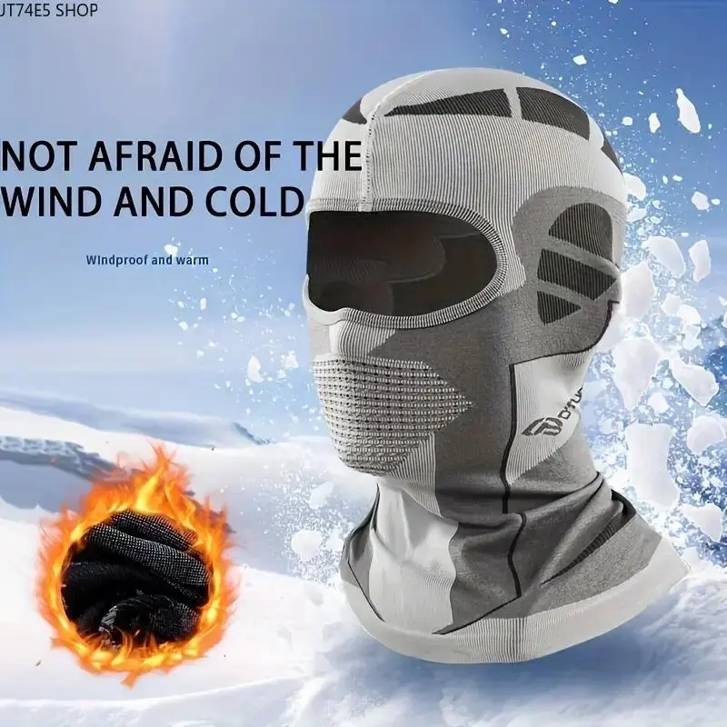 Unisex Adult Adjustable Cotton Full Face Balaclava Ski Mask - Windproof, Thermally Warm, Flexible Wrap Cold Weather Headwear for Skiing, Cycling, Thermal Warmth, Biking, Outdoor Sports, Face Cover