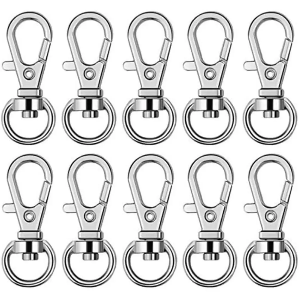 20pcs Keychain Rings, Detachable Keychains, Buckles and Hooks, Durable Brass Material, Ideal for DIY Crafts, Jewelry, Bag Accessories