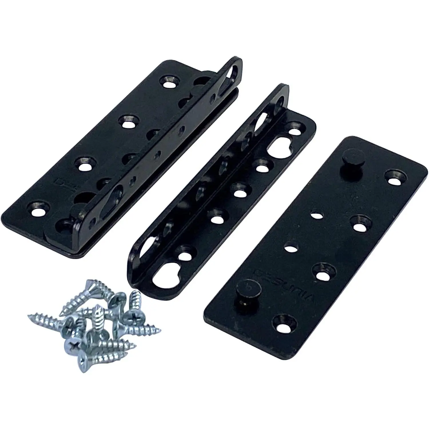 Set of 4 - No Mortise Bed Frame Brackets - Connects Headboard & Footboard to Side Rails - Screws & Instructions Included