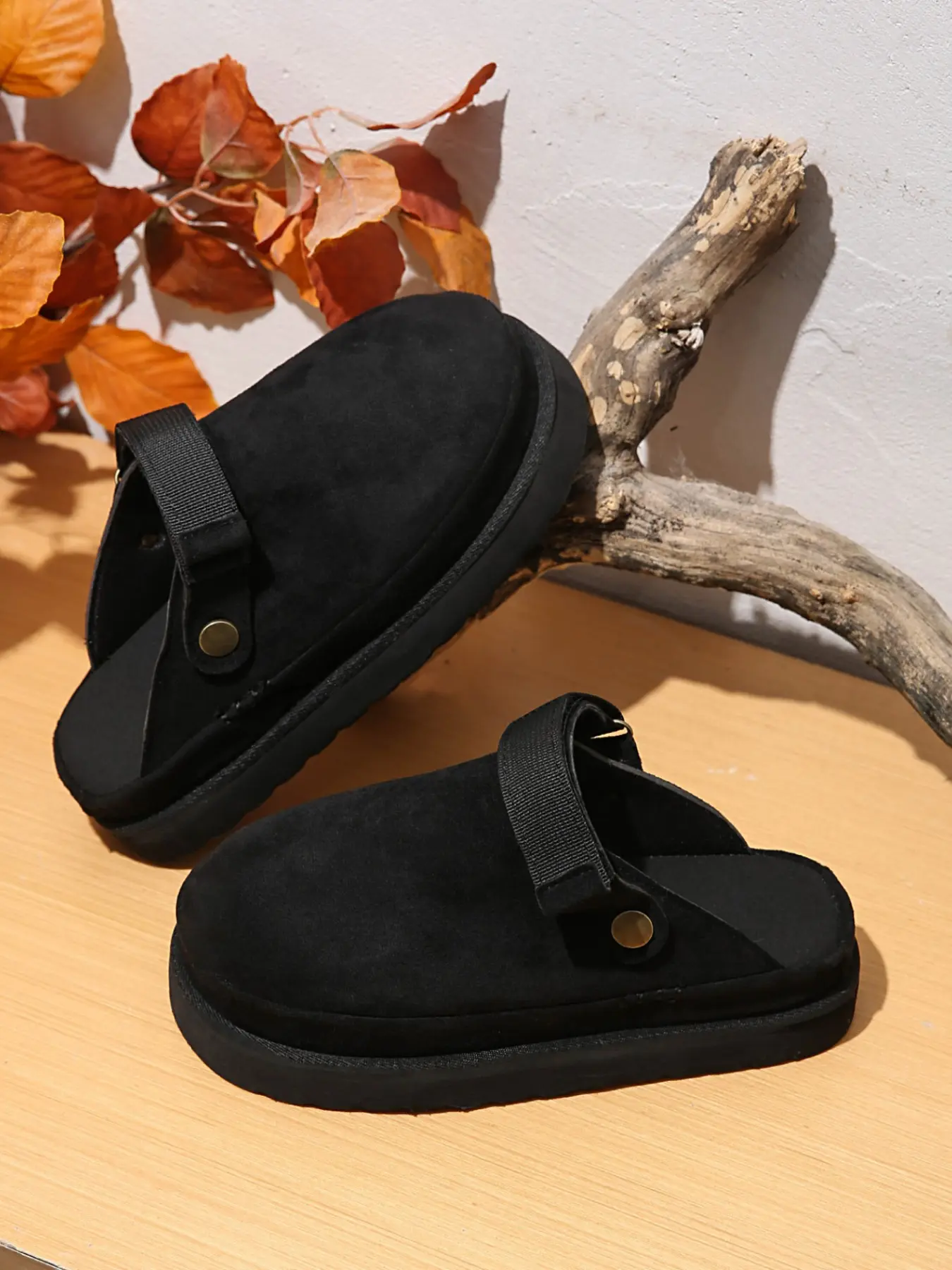 Women's Large Size Melanin Thick Sole Birkenstock Slippers, Textile Upper, Rubber Sole, Anti-Slip, Retro Style, All Seasons