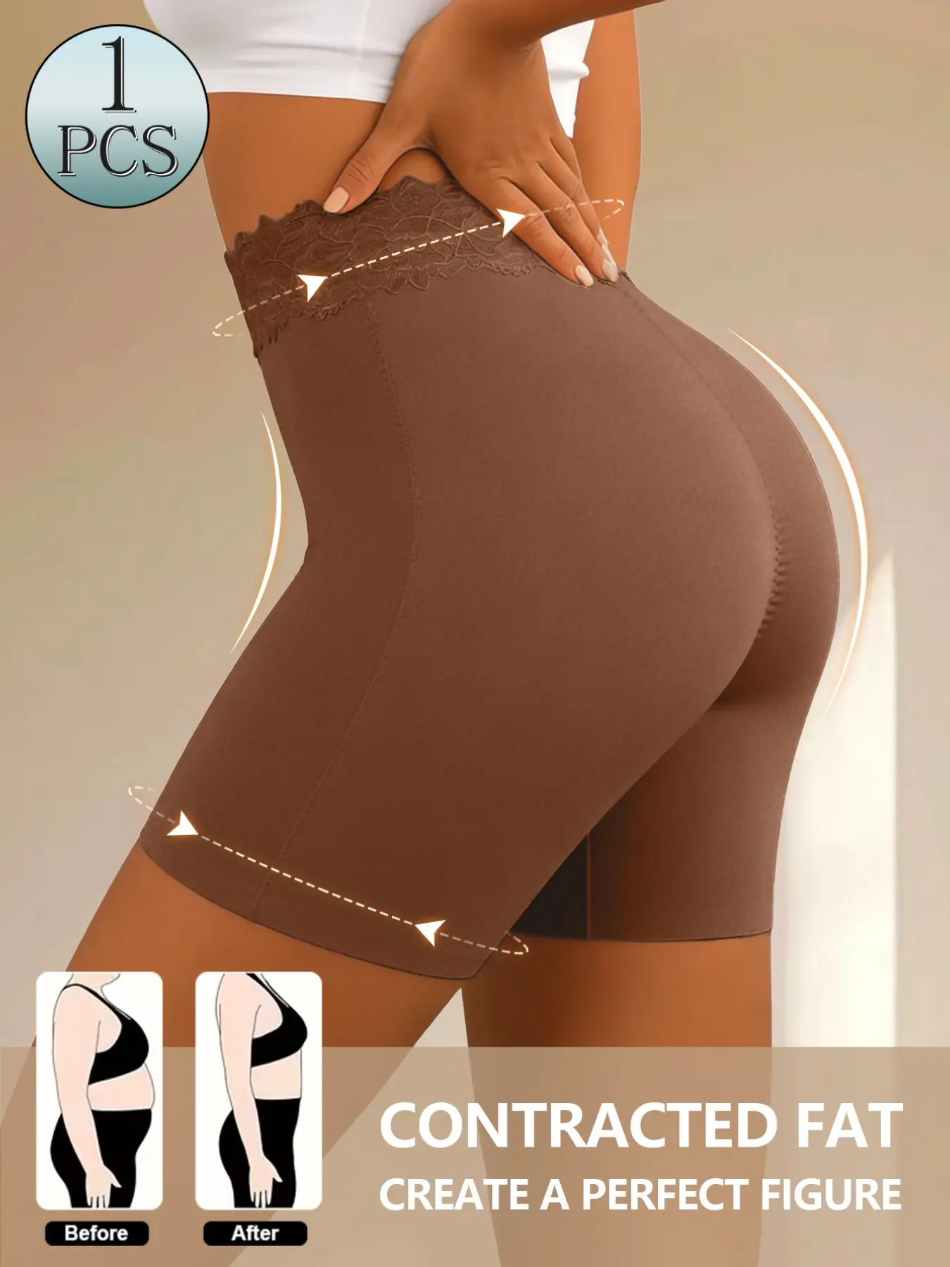 High-Waisted Lace Trim Safety Pant, Elastic Waist Slimming Briefs, Three-Color Set for Daily Wear, Sports Underwear for All Seasons