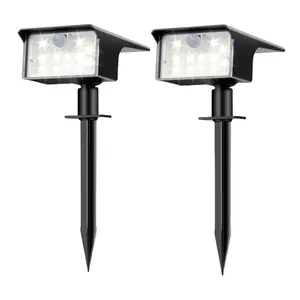 Solar Powered Outdoor Spotlight, Waterproof Solar Flood Light with 3 Modes, Outdoor Solar Led, Outdoor Lighting for Garden, Yard, Patio, Lawn, Solar Landscape Lights, Solar Fence Lights, Solar Pathway Lamp