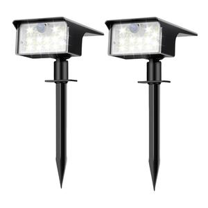 solar powered outdoor spotlight, waterproof solar flood light with 3 modes, outdoor lighting for garden, yard, patio, lawn, solar fence lights, solar pathway lamp
