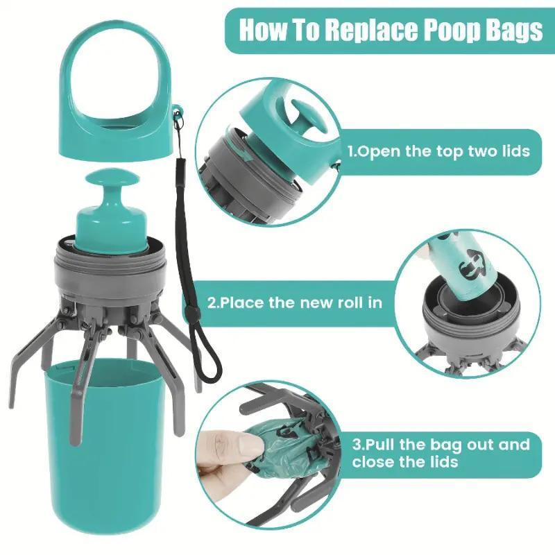 Portable Pet Poop Scooper 1-Count – Dog Waste Bag Holder and Dispenser, Outdoor Dog Poop Cleanup Tool, Convenient Pet Supplies for Walks, Parks, and Daily Use, TikTokShopBlackFriday