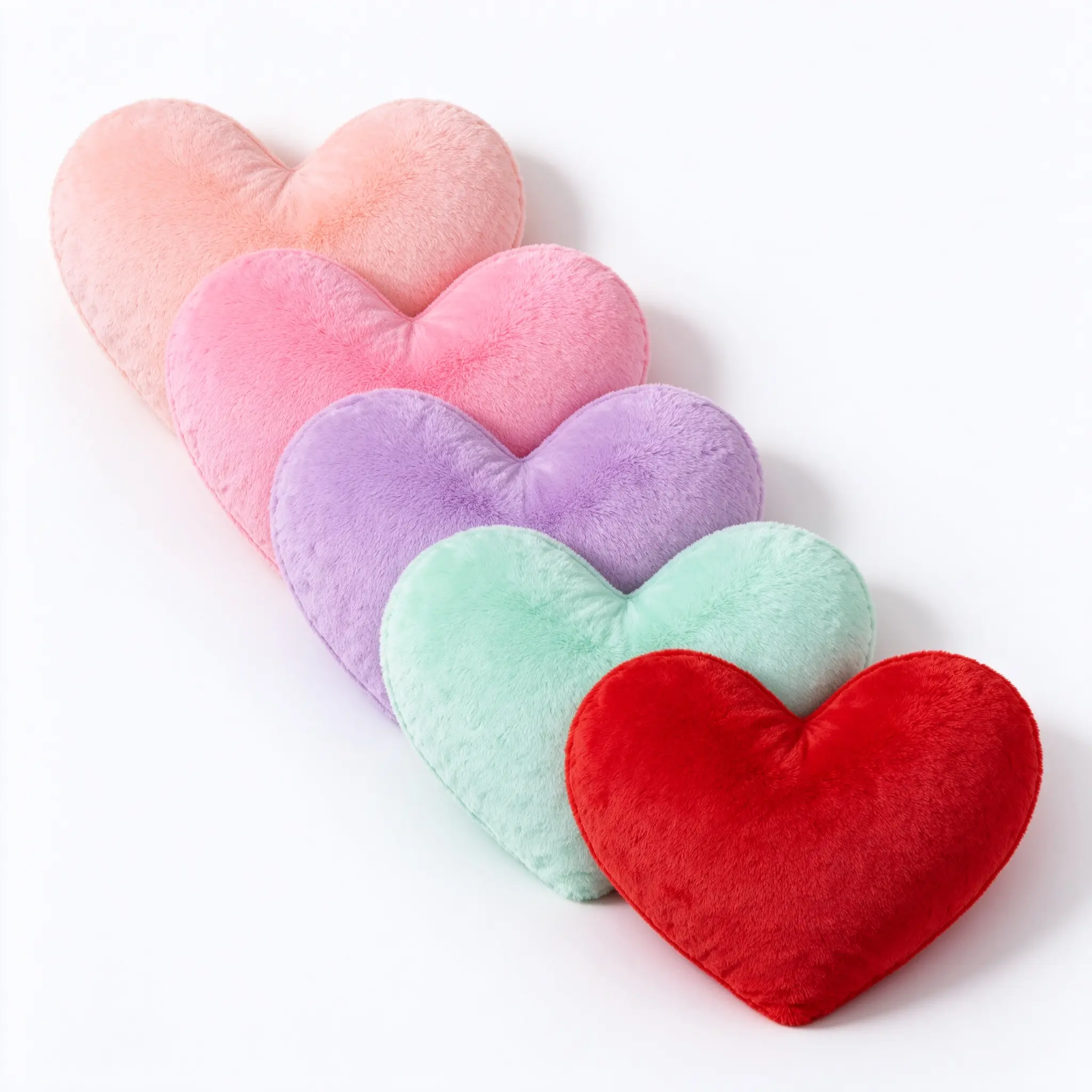 Throw Pillow Aesthetic Heart Shaped Plush Soft Fuzzy Velvet Cushion Filled Cozy Accent Lumbar Back Support Couch Bed Bedroom Office Chair