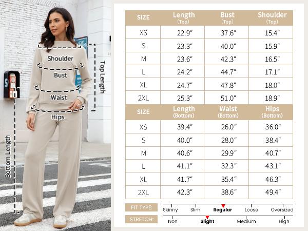 Casly Lamiit Women's 2 Piece Lounge Set Soft Breathable Material Trendy Boat Neck Sweatshirt & Wide Leg Pants Casual Outfits Travel Tracksuit Sets Athletic Fashion Activewear Modern Sportswear