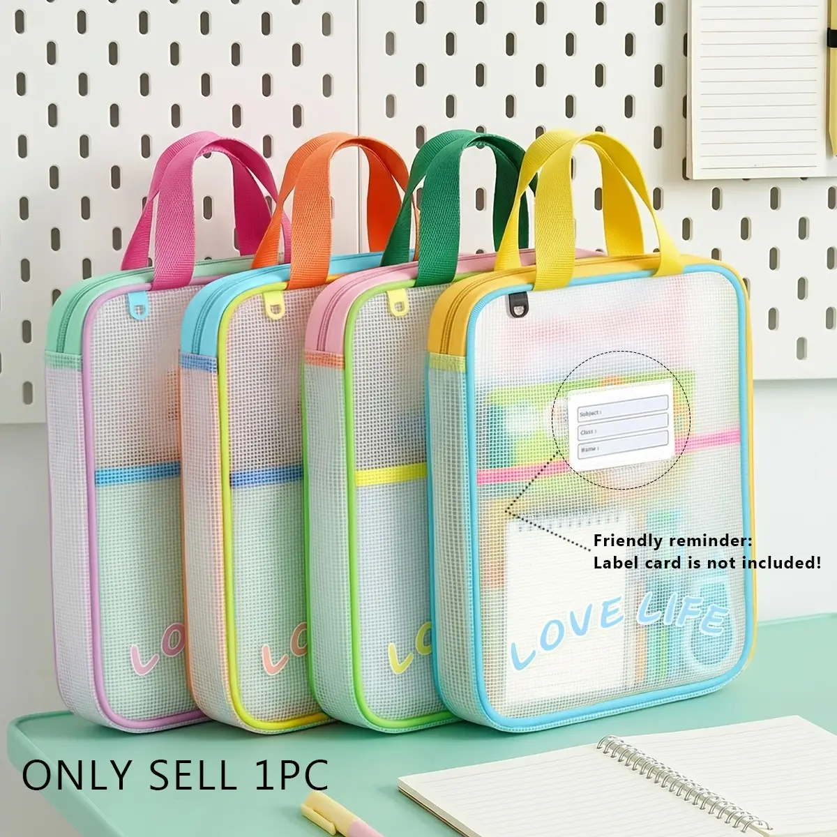 3-Layer Large Opening Stationery File Storage Handbag | Colorful Portable Tutoring Bag, Stationery Bag, Stationery Organizer, Office Stationery Supplies, EVA Material