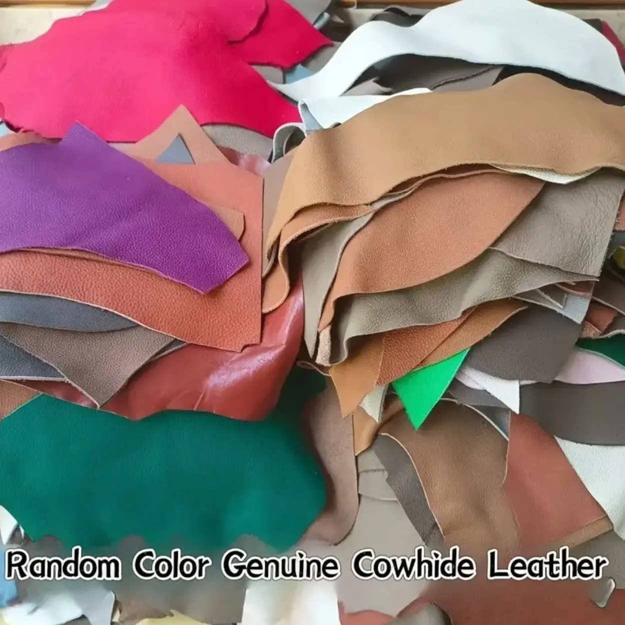 1.2-1.8mm Random Grain Full Grain Leather, Handmade DIY Craft Material, 1.2-1.8mm Thickness, Various Colors, Edge Pieces