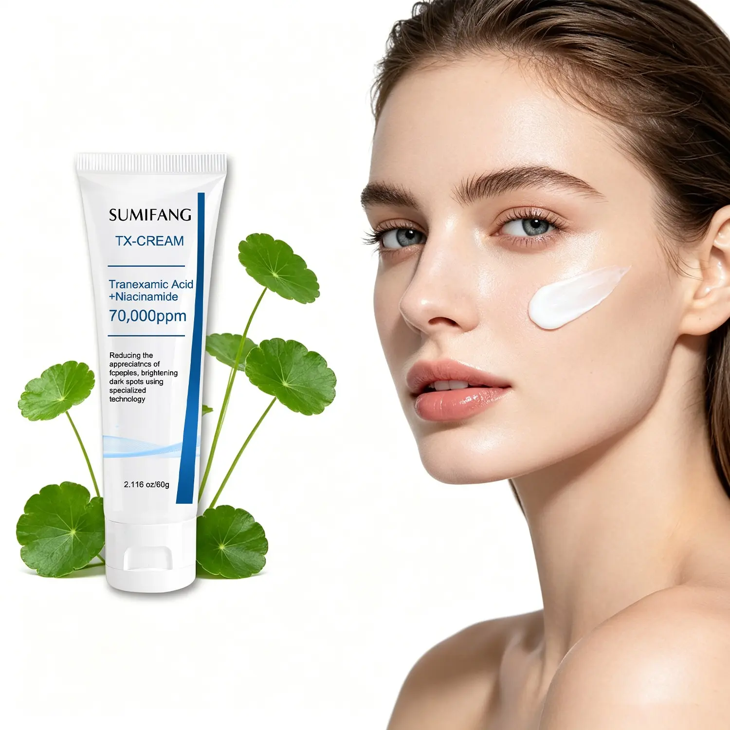 SUMIFANG TX-CREAM Dark Spot Cream 60g – 70,000ppm Tranexamic Acid + Niacinamide – Reduces dark spots, evens skin tone, brightens dullness | Repairs skin barrier, deeply moisturizes, creates a radiant and even complexion Dark Spot Moisturizer