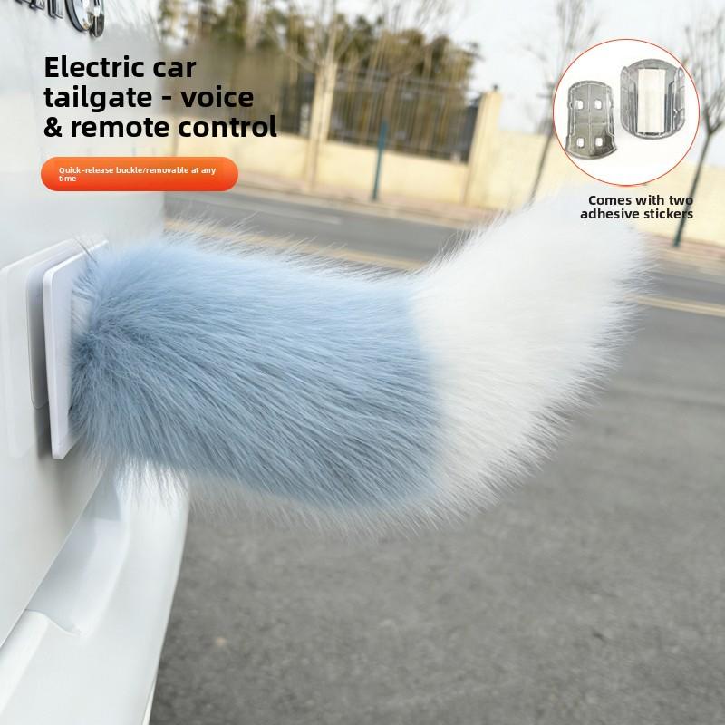 Electric Car Tailgate - Voice & Remote Control, Adhesive & Clip Included, Lightweight & Removable, Fun Eye-Catching Decor for Car Lovers