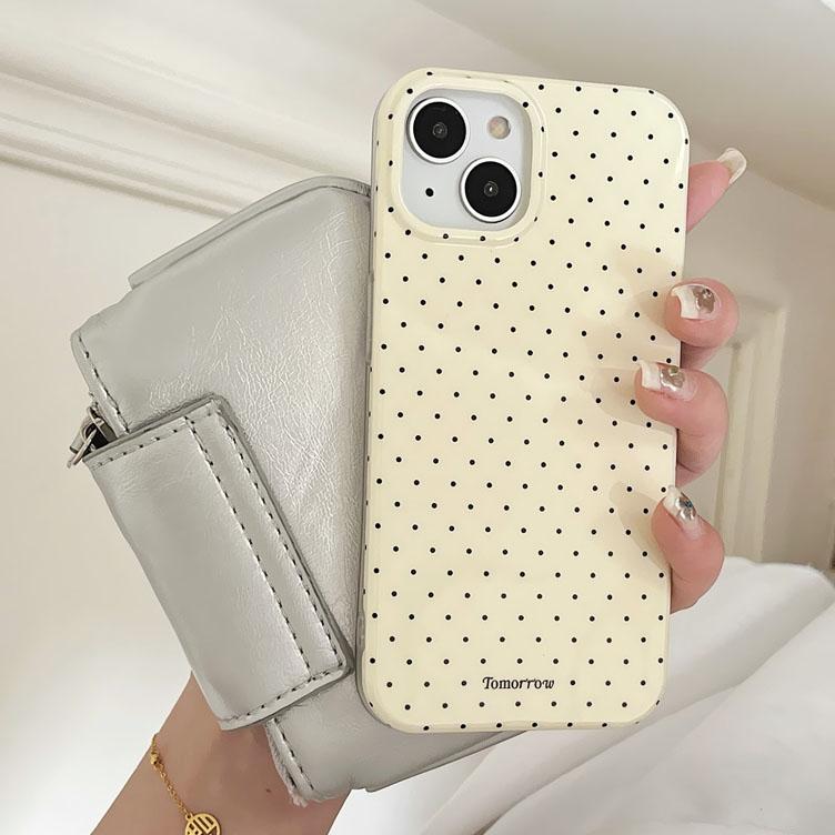 INS Polka Dot Small Fresh Mobile Phone Case for iPhone 17 16 15 14 13 12 Pro Max 11 Ultra Slim Shockproof Cover for iPhone Air