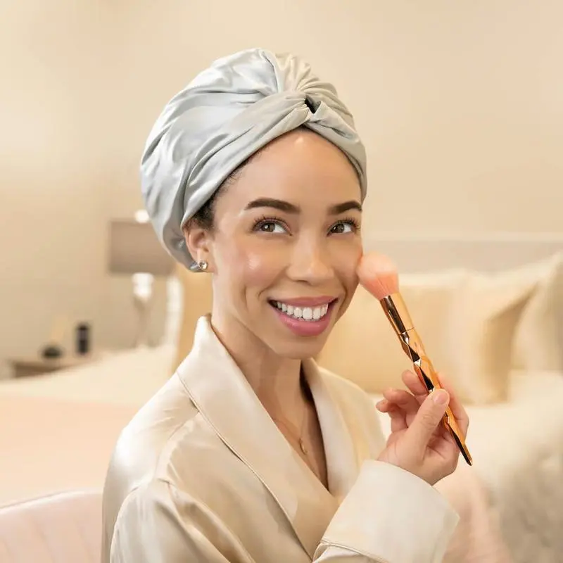 100% Mulberry Silk Bonnet Hair Accessory - Anti-Frizz Hair Protection, Styling Tools for Blowout Extensions Haircare