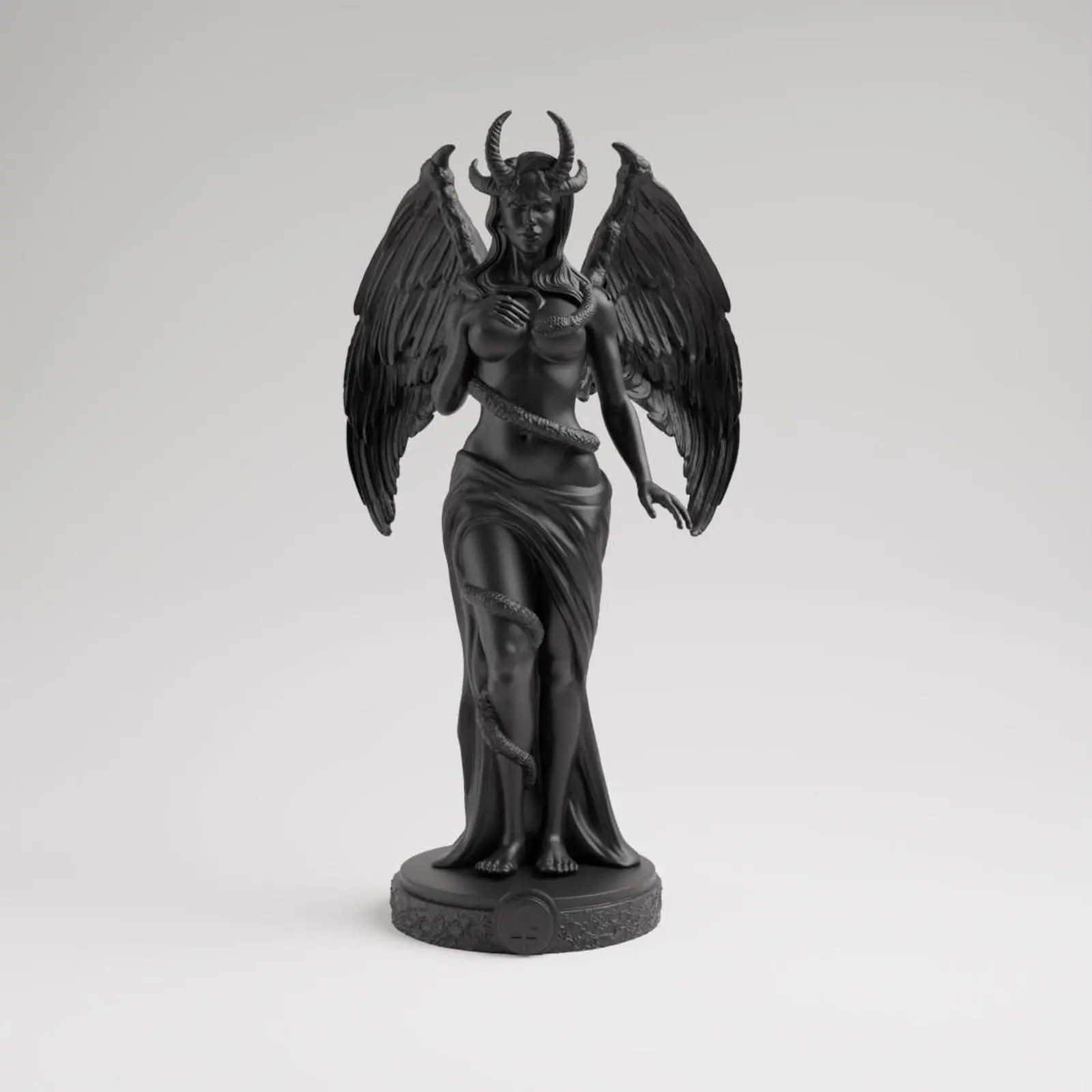 Lilith Statue, Lilith Goddess Figurine, Lilith Altar Decor, Gothic Goddess Statue, Witch Altar Ornament, Dark Feminine Decor, Occult Home Decor, Pagan Goddess Figure, Horned Goddess Statue, Winged Demon Figurine, Witchcraft Altar Decor, Tarot Altar Decor