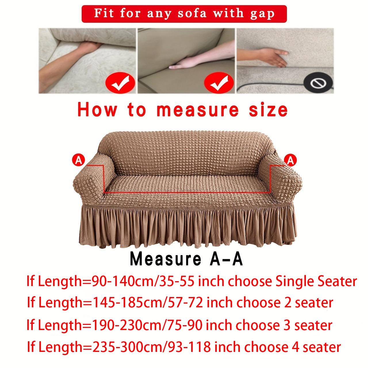 Solid Color Sofa Cover, 1 Set Non-slip Sofa Slipcover, Elastic Sofa Slipcover, Dustproof Sofa Protector, Sofa Protective Cover for Home Living Room